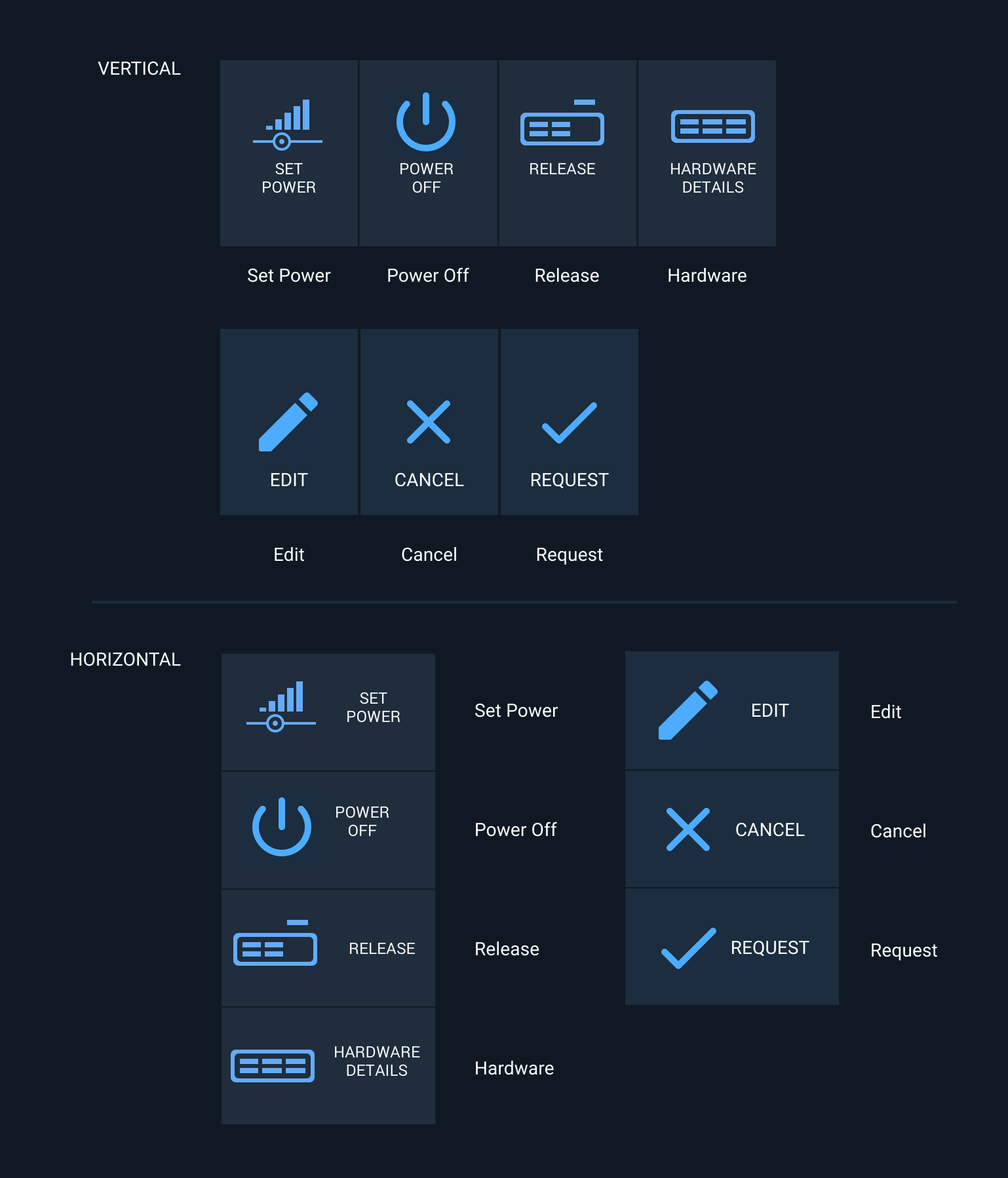 Examples of Astro Action Icons