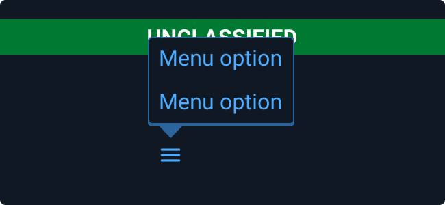 Don't: Cover vital screen elements like Classification Markings